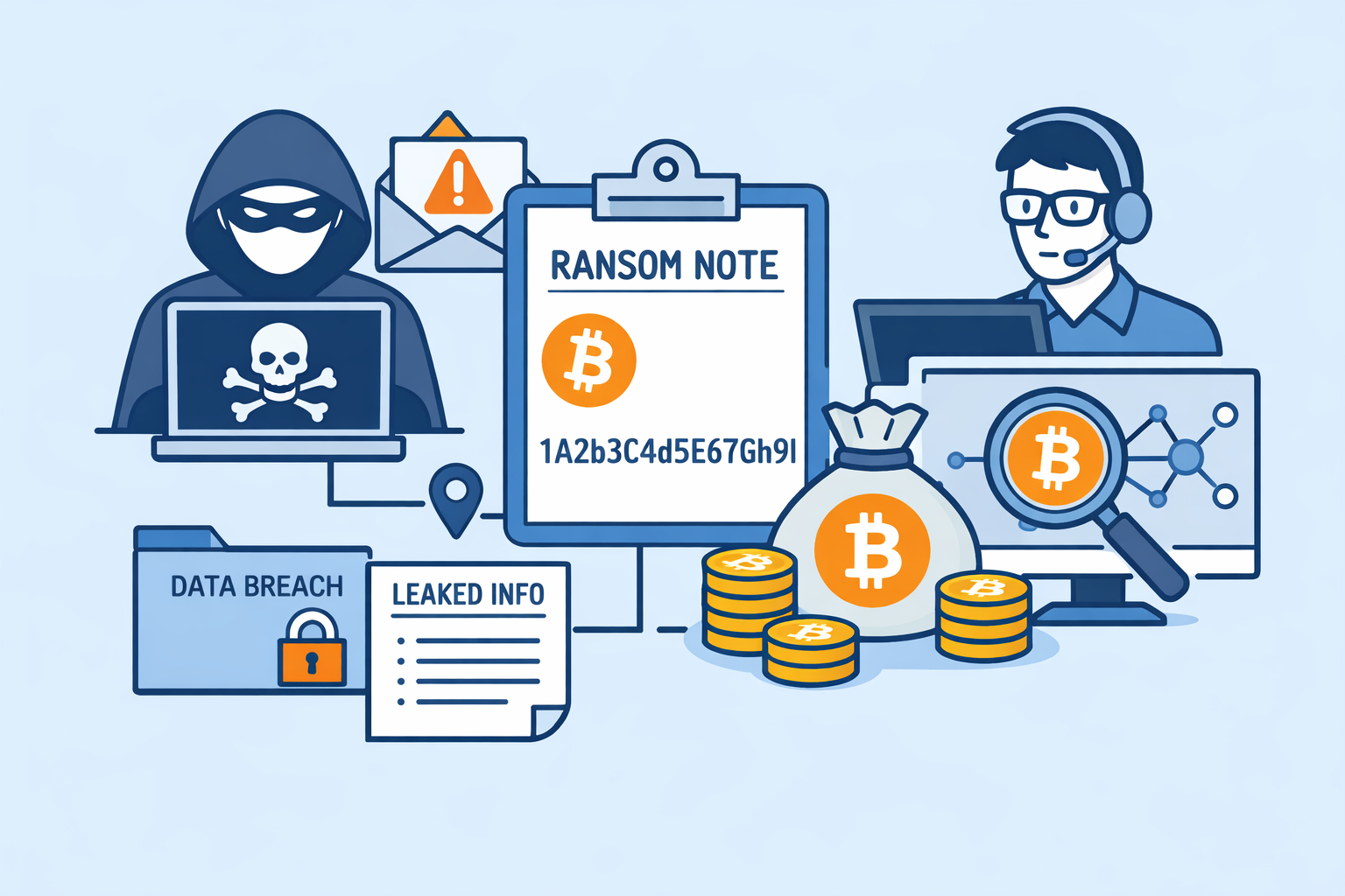 Bitcoin Addresses in Ransom Demands: Tracking Breach Impact - LeakVigil
